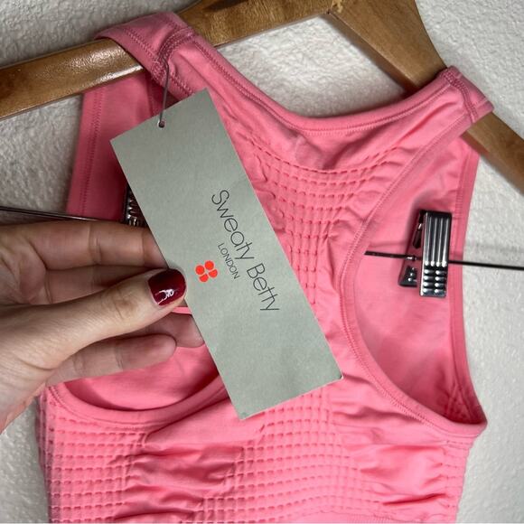 Sweaty Betty Stamina Longline Sports Bra in Pink NEW SMALL - Picture 3 of 6